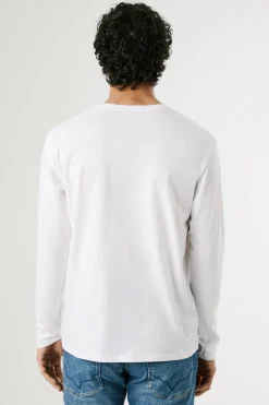 Pepe Jeans Camiseta manga larga blanco Discount