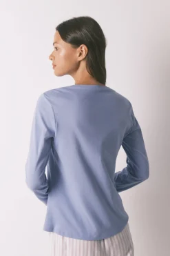 Women'secret Camiseta manga larga algodón perchado lila morado/lila Clearance