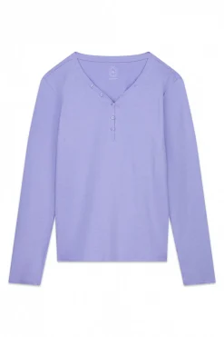 Women'secret Camiseta manga larga algodón perchado lila morado/lila Clearance