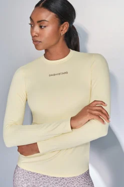 Dash and Stars Camiseta manga larga amarillo estampado Outlet