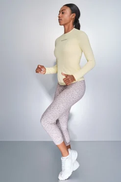 Dash and Stars Camiseta manga larga amarillo estampado Outlet