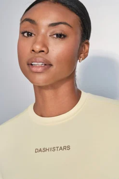 Dash and Stars Camiseta manga larga amarillo estampado Outlet