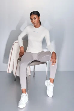 Dash and Stars Camiseta manga larga blanco beige Sale