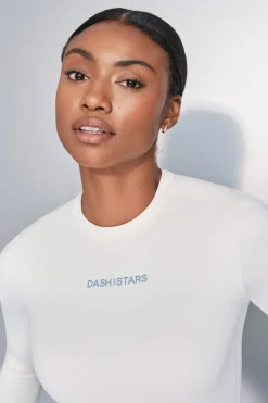 Dash and Stars Camiseta manga larga blanco beige Sale