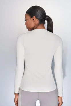 Dash and Stars Camiseta manga larga blanco beige Sale