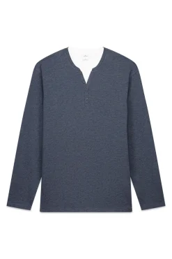 Springfield Camiseta manga larga cuello panadero azul Clearance