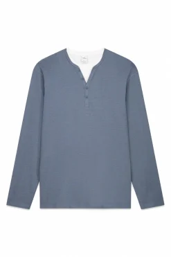 Springfield Camiseta manga larga cuello panadero azul Discount