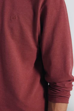 Springfield Camiseta manga larga doble melange rosa Sale