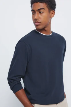 Springfield Camiseta manga larga doble melange azul Discount