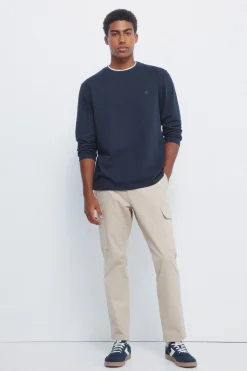 Springfield Camiseta manga larga doble melange azul Discount