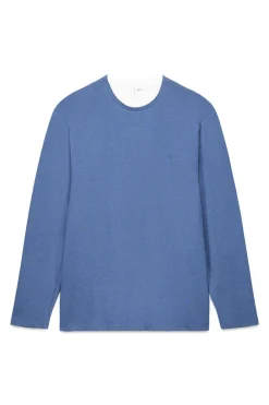 Springfield Camiseta manga larga doble melange azul Clearance