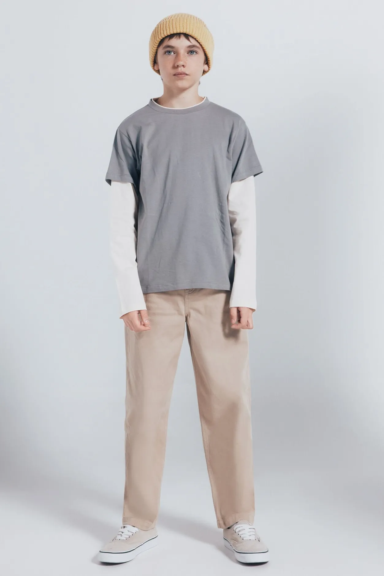 Springfield Kids Camiseta manga larga doble manga niño gris Online