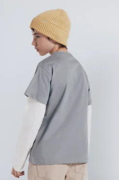 Springfield Kids Camiseta manga larga doble manga niño gris Online