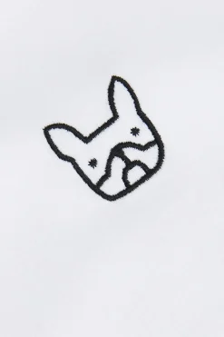 Jack & Jones Camiseta manga larga estampado perro blanco Discount