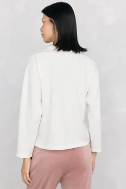 Pedro del Hierro Camiseta manga larga logo tacto suave activewear Crudo Clearance