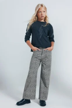 Springfield Kids Camiseta manga larga rayo diamantes niña gris Outlet