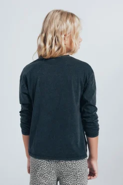 Springfield Kids Camiseta manga larga rayo diamantes niña gris Outlet