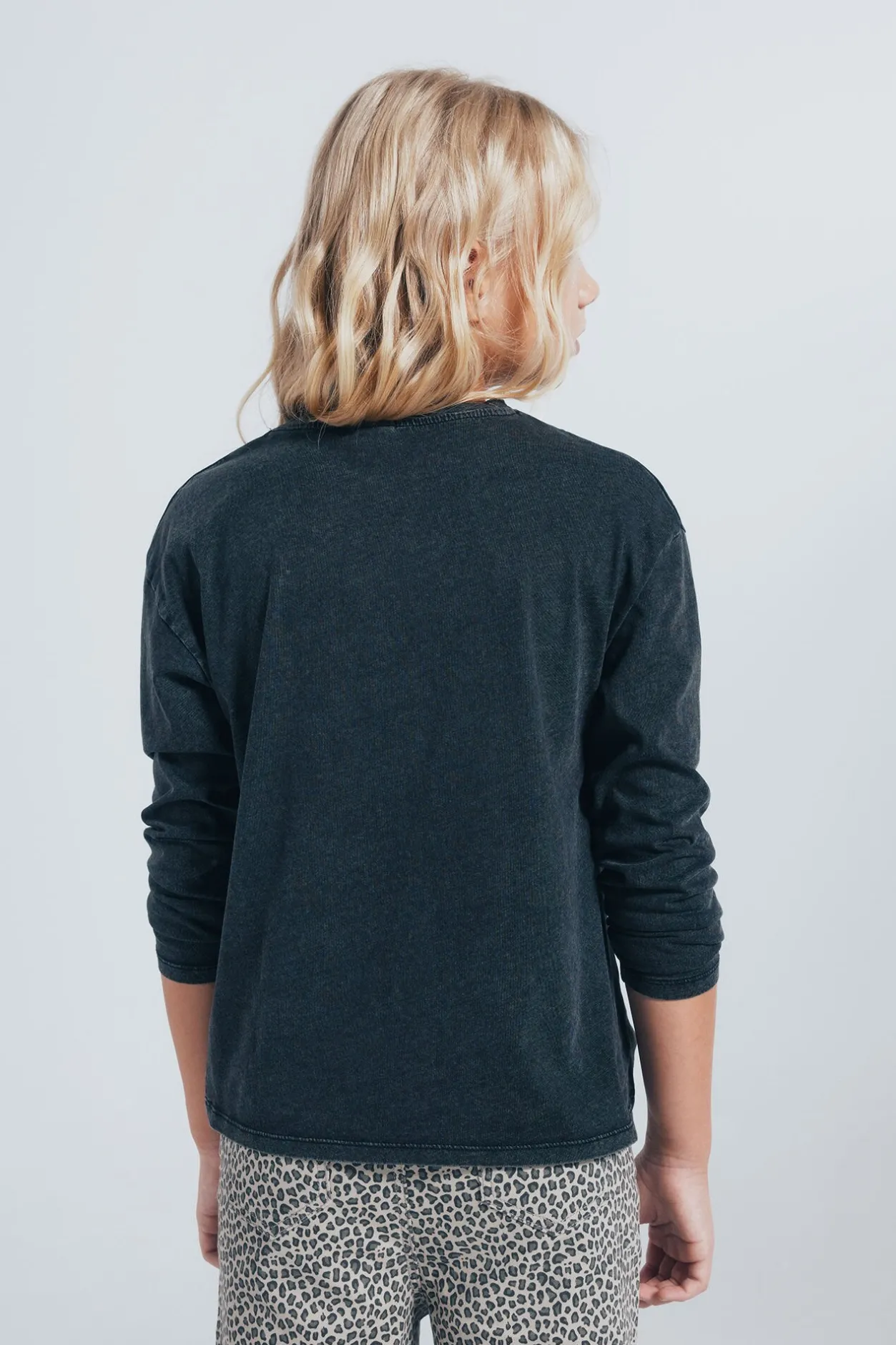 Springfield Kids Camiseta manga larga rayo diamantes niña gris Outlet