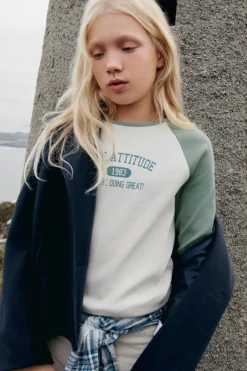 Springfield Kids Camiseta manga larga rib niña blanco