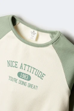 Springfield Kids Camiseta manga larga rib niña blanco