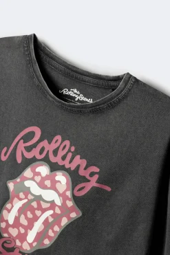Springfield Kids Camiseta manga larga Rolling stones niña. gris Hot