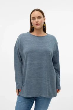 Vero Moda Curve Camiseta manga larga talla grande Azul marino Outlet