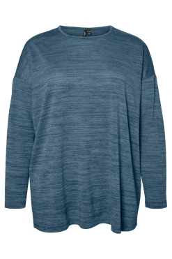 Vero Moda Curve Camiseta manga larga talla grande Azul marino Outlet
