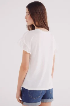 Springfield Camiseta manga volante plumeti amarillo Hot