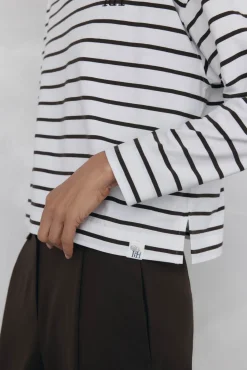 Pedro del Hierro Camiseta marinera de algodón español Blanco Sale