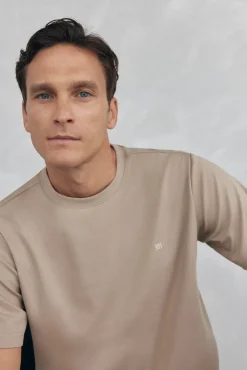 Pedro del Hierro Camiseta mercerizada Beige Online