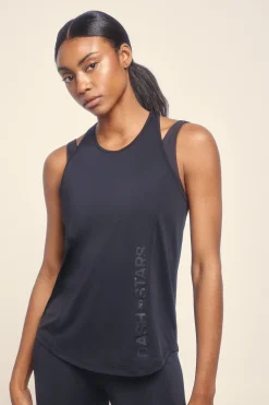 Dash and Stars Camiseta microfibra halter negra negro