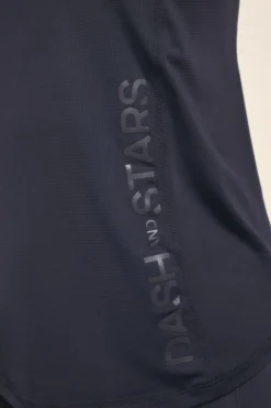 Dash and Stars Camiseta microfibra halter negra negro