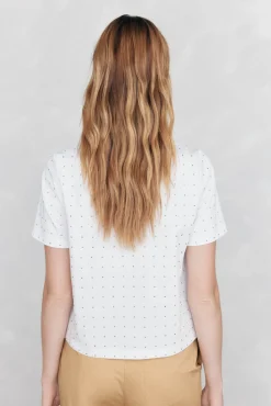 Pedro del Hierro Camiseta mini tachuelas Blanco New