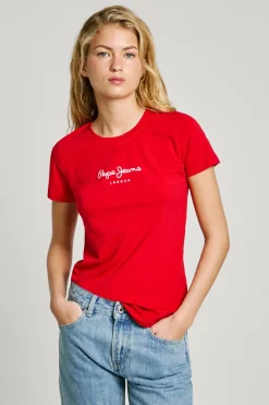 Pepe Jeans Camiseta New Virginia Ssn Manga Corta rojo Sale