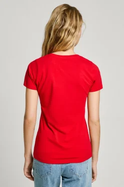 Pepe Jeans Camiseta New Virginia Ssn Manga Corta rojo Sale