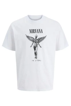 Jack & Jones Camiseta Nirvana blanco Sale