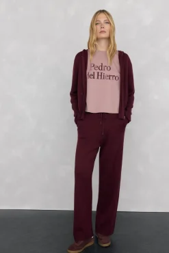 Pedro del Hierro Camiseta oversize activewear logo Rosa Discount