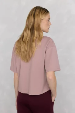 Pedro del Hierro Camiseta oversize activewear logo Rosa Discount