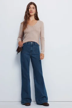 Springfield Camiseta panadera punto cortado nude Hot