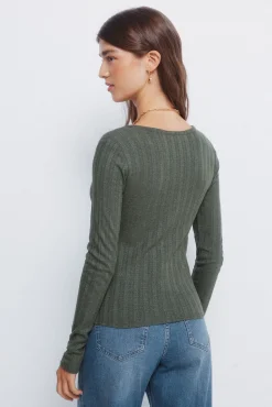 Springfield Camiseta panadera punto cortado kaki Outlet