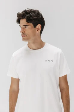 elPulpo Camiseta parche palas Blanco Clearance