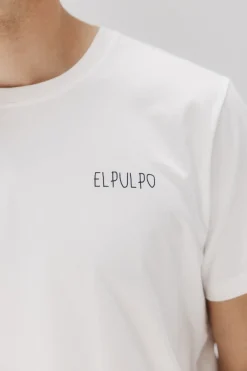 elPulpo Camiseta parche palas Blanco Clearance