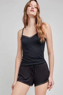 Gisela Camiseta pijama tirantes negro Discount