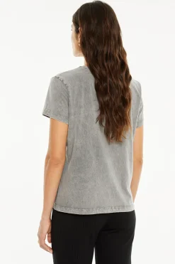 System Action Camiseta posicional calavera gris Clearance