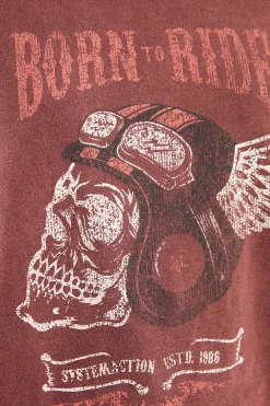 System Action Camiseta posicional moto burdeos New