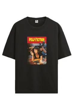Jack & Jones Camiseta pulp fiction negro Hot