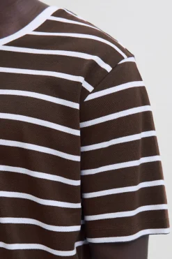 Jack & Jones Camiseta rayas Marr&oacute;n oscuro Sale