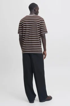 Jack & Jones Camiseta rayas Marr&oacute;n oscuro Sale