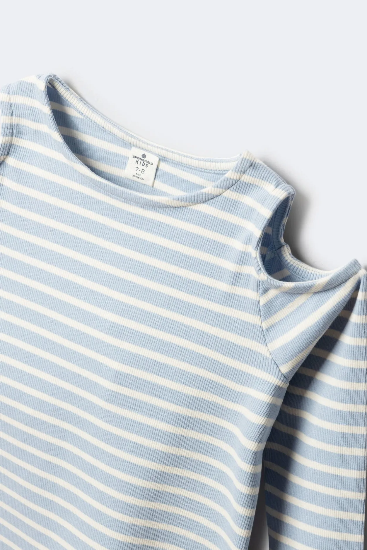 Springfield Kids Camiseta rib hombros descubiertos niña azul Hot