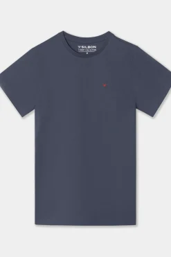 Silbon Camiseta minilogo Azul marino Sale